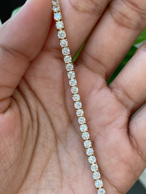 6.25 CT Lab 7 Inches Yellow Tennis Bracelet