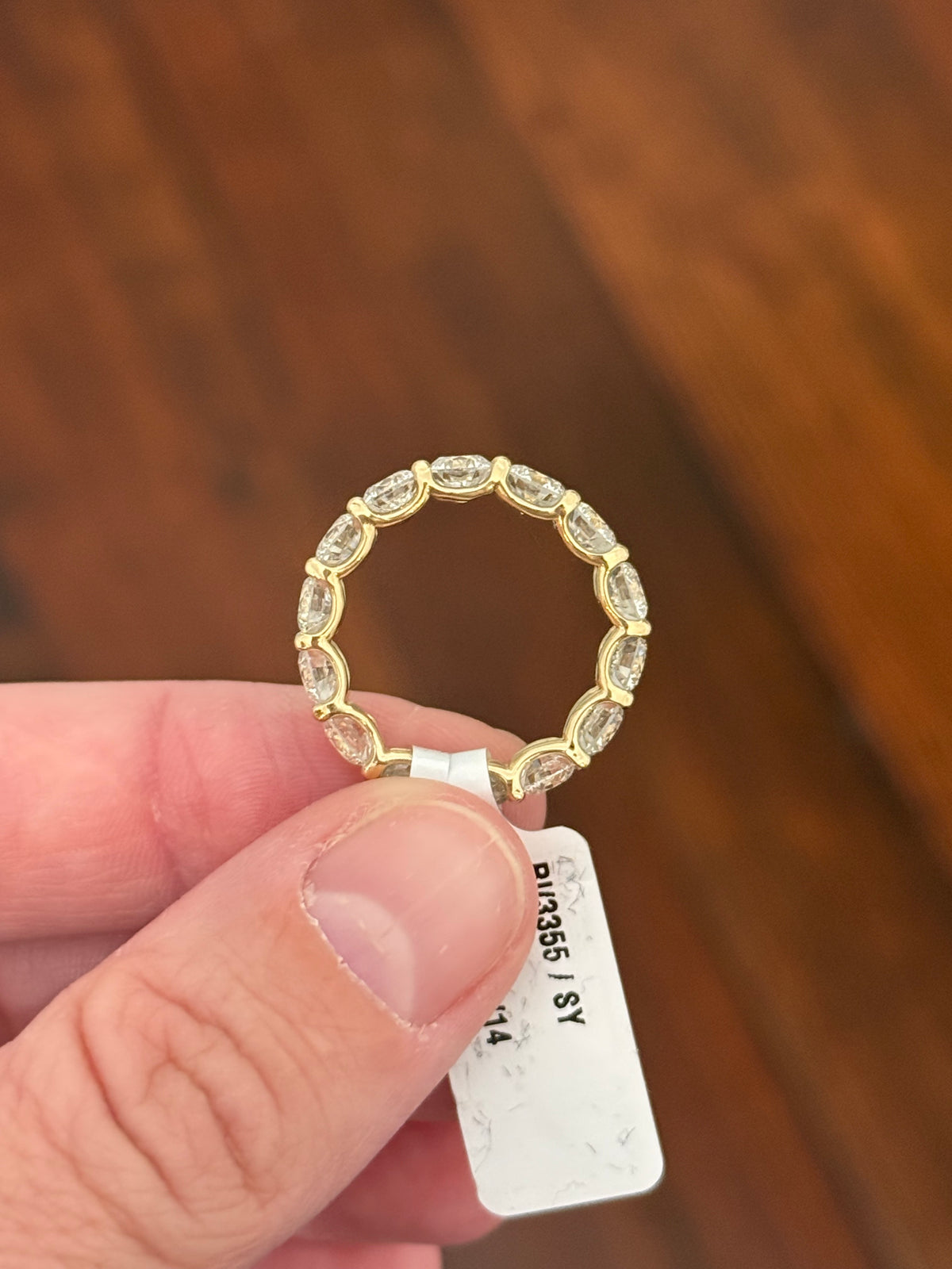 IGI certified 5.83ct lab diamond eternity band