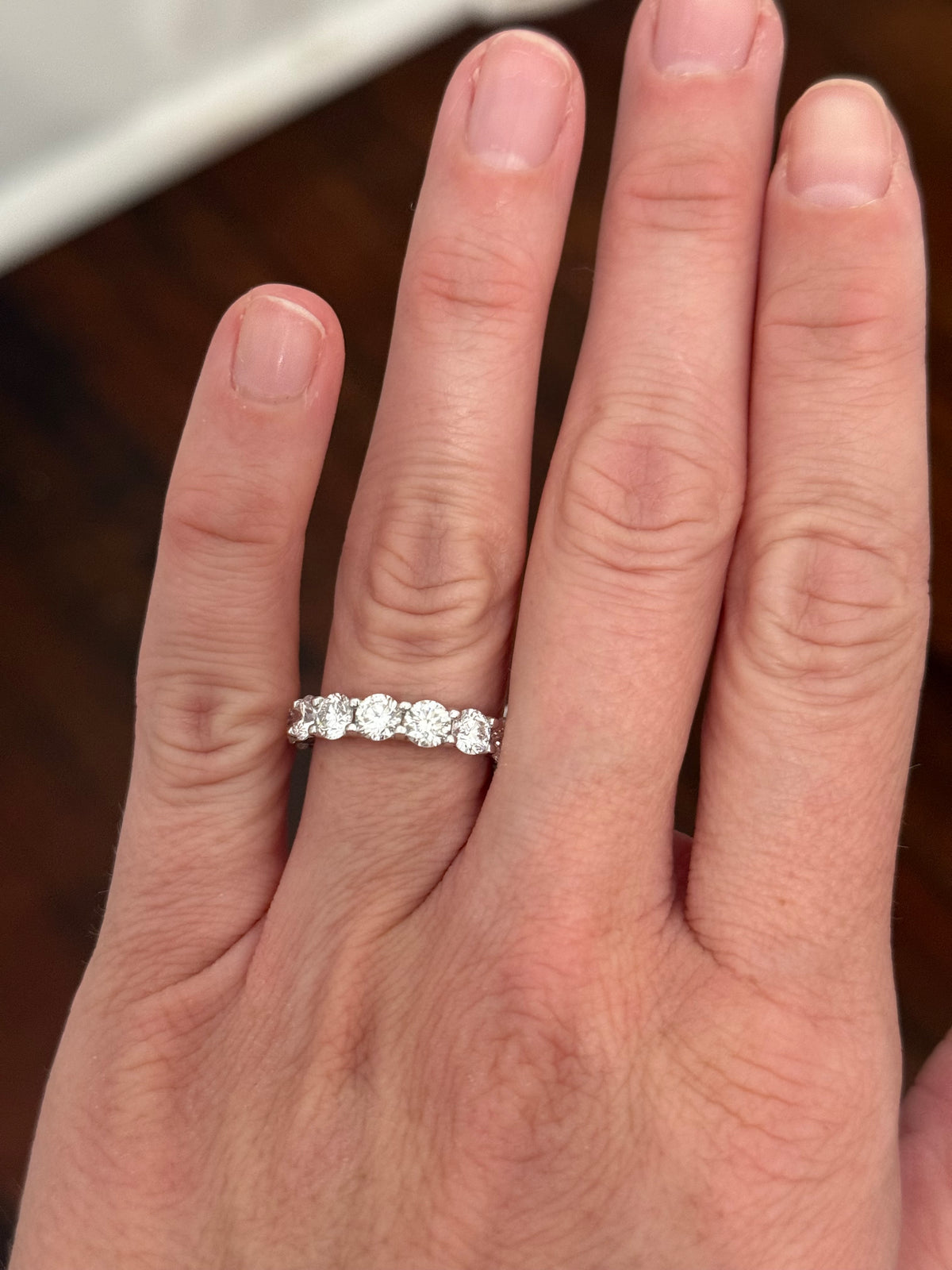 IGI certified 4.76ct lab diamond eternity band