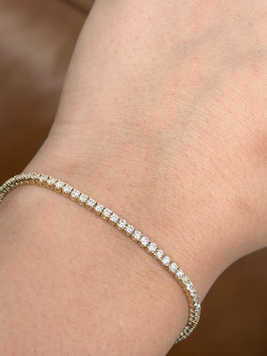 2.77CT LAB YELLOW TENNIS BRACELET