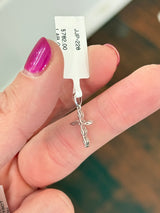 Cross pendant with marquise and round lab diamonds