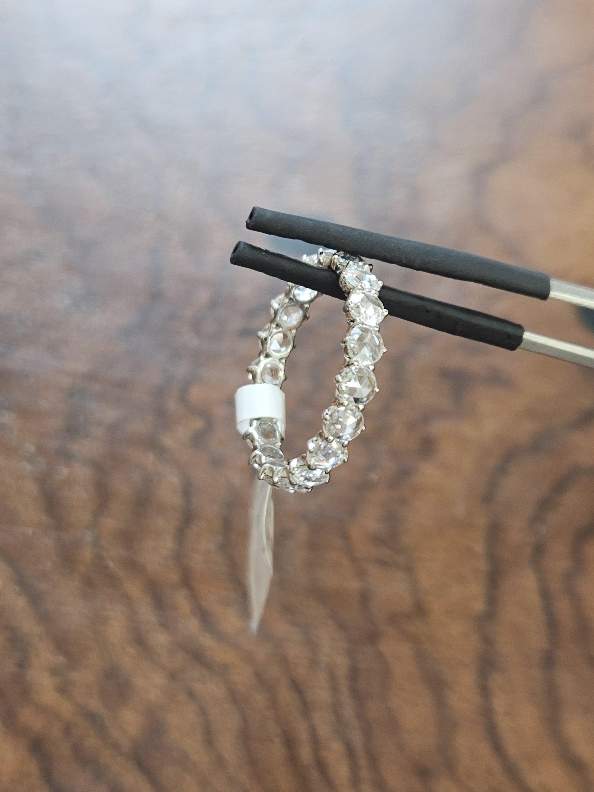 1 ct Natural Rose Cut Diamond Eternity Band