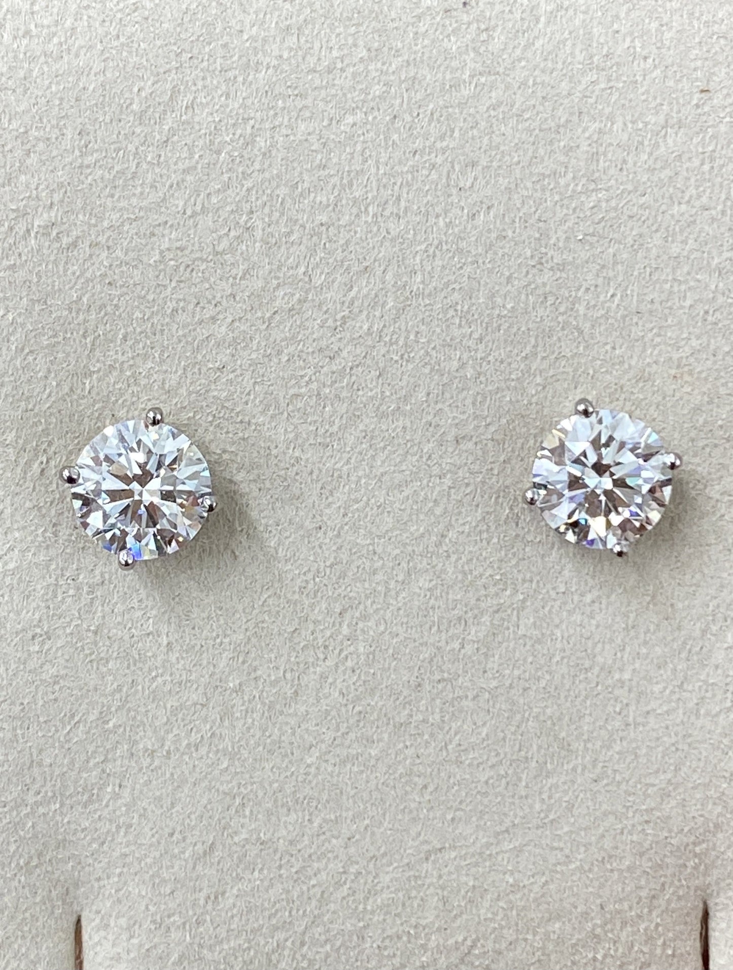 Custom - made Lab Diamond Stud Earrings (0.60 cttw - 3.00 cttw)