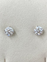 Custom - made Lab Diamond Stud Earrings (0.60 cttw - 3.00 cttw)