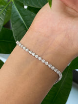 3.00CT Lab-Grown Diamond Sterling Silver Tennis Bracelet