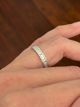 White gold 2.43ct emerald cut lab diamond eternity band