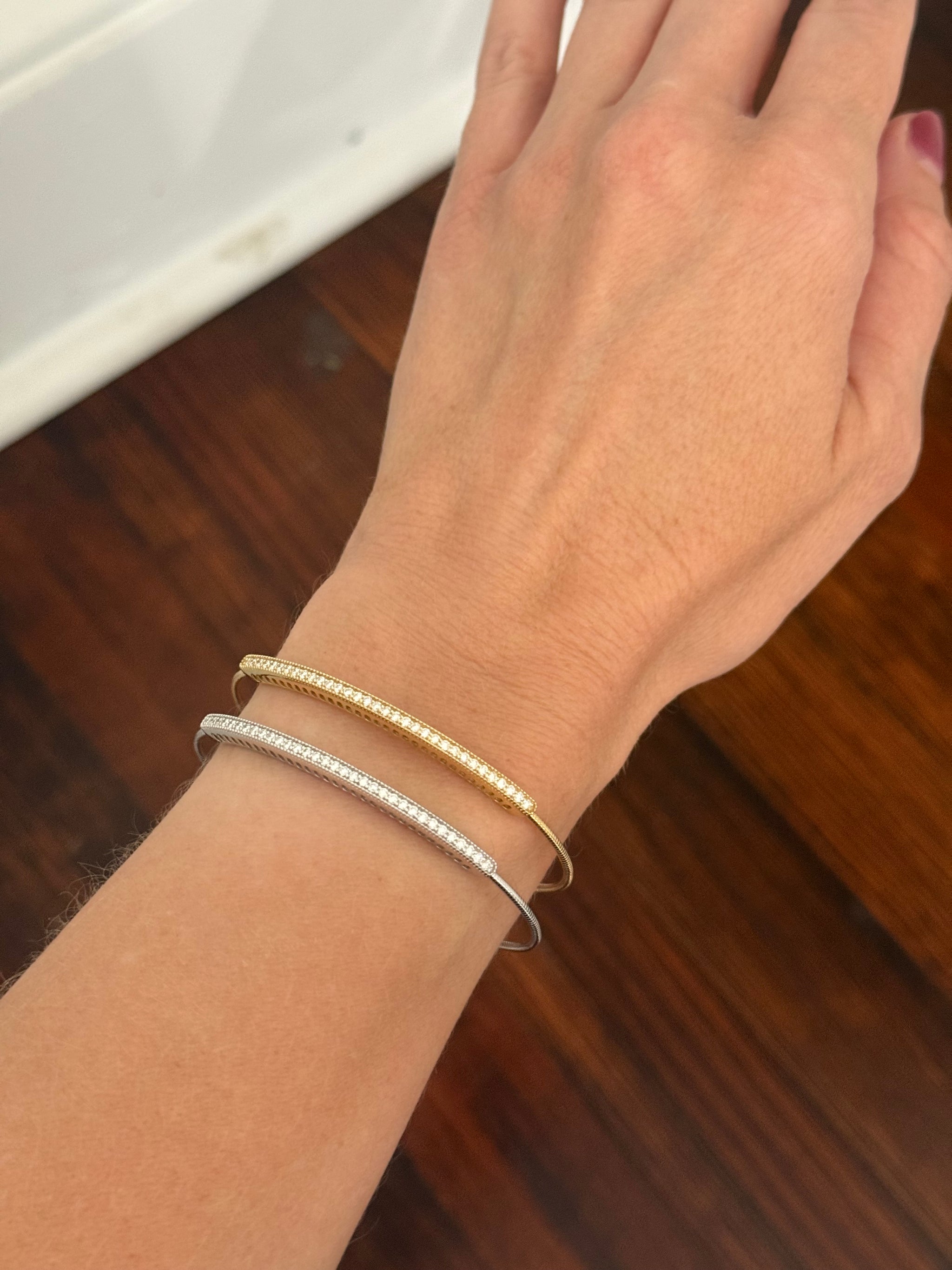 Lab diamond flex bracelets