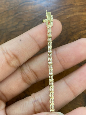 6.25 CT Lab 7 Inches Yellow Tennis Bracelet