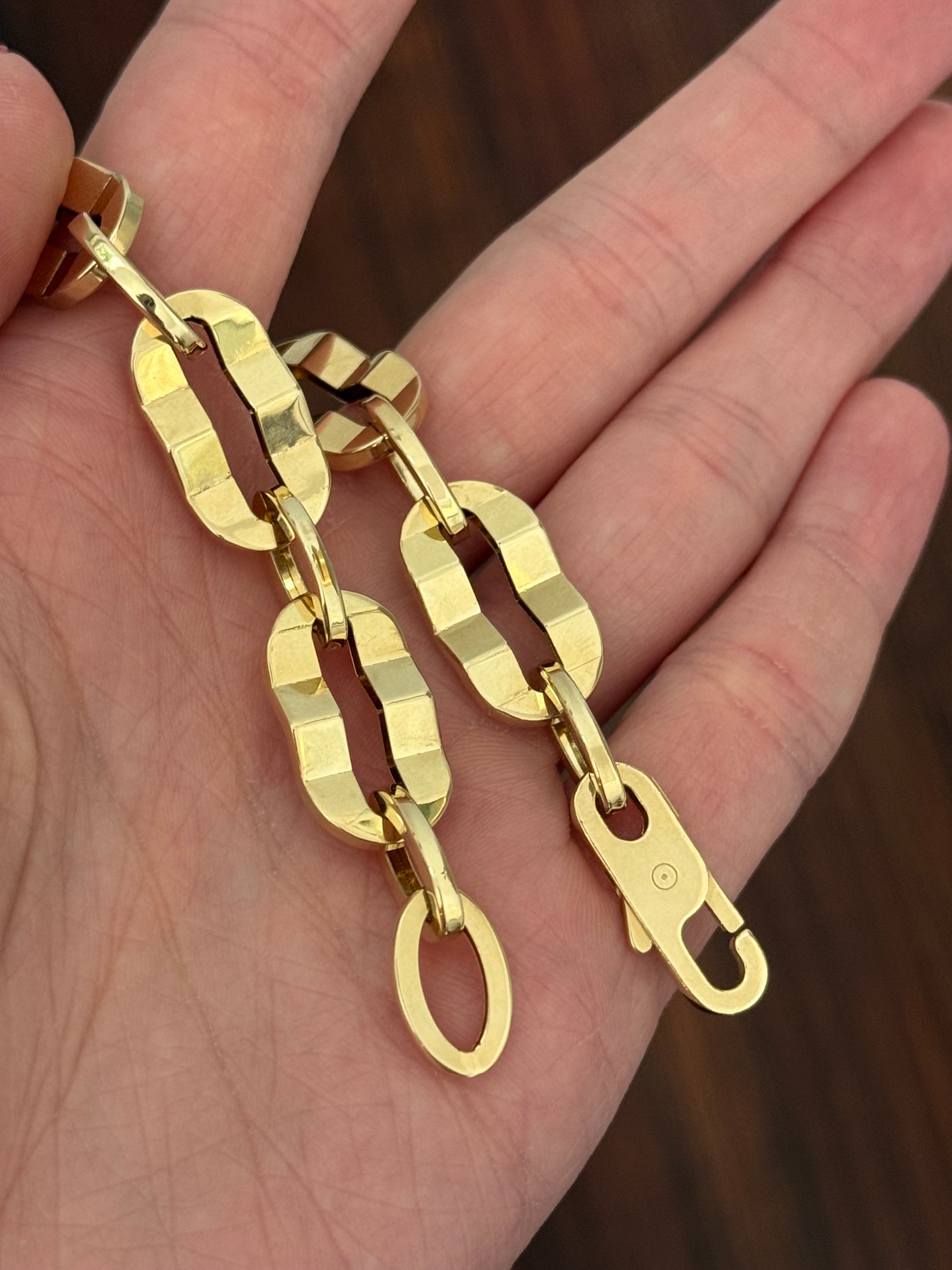 13.4g yellow gold chain bracelet