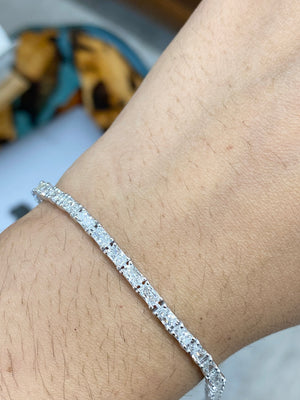 5.60 CT Radiant Lab Tennis Bracelet