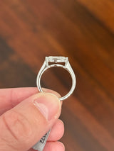 White gold east west set 1.17ct marquise lab diamond ring