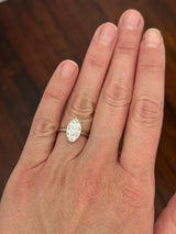 White gold 1.99ct marquise lab diamond ring