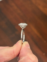 IGI certified lab diamond ring. Center stone is 3.74cts
