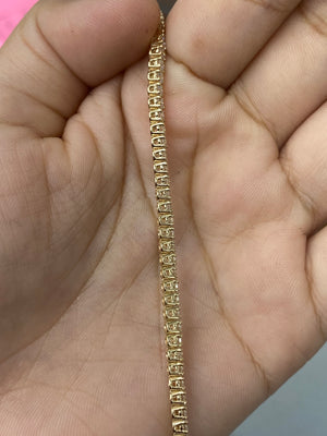 3.83 CT LAB 7 inches Yellow Tennis Bracelet