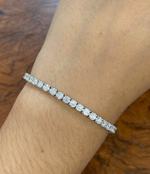 5.71 CT Lab 6.75 Inches Tennis Bracelet