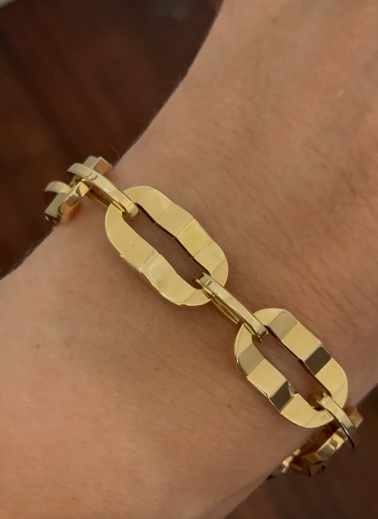 13.4g yellow gold chain bracelet