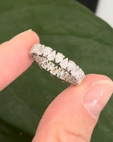 White gold 2.23ct pear shape lab diamond eternity band