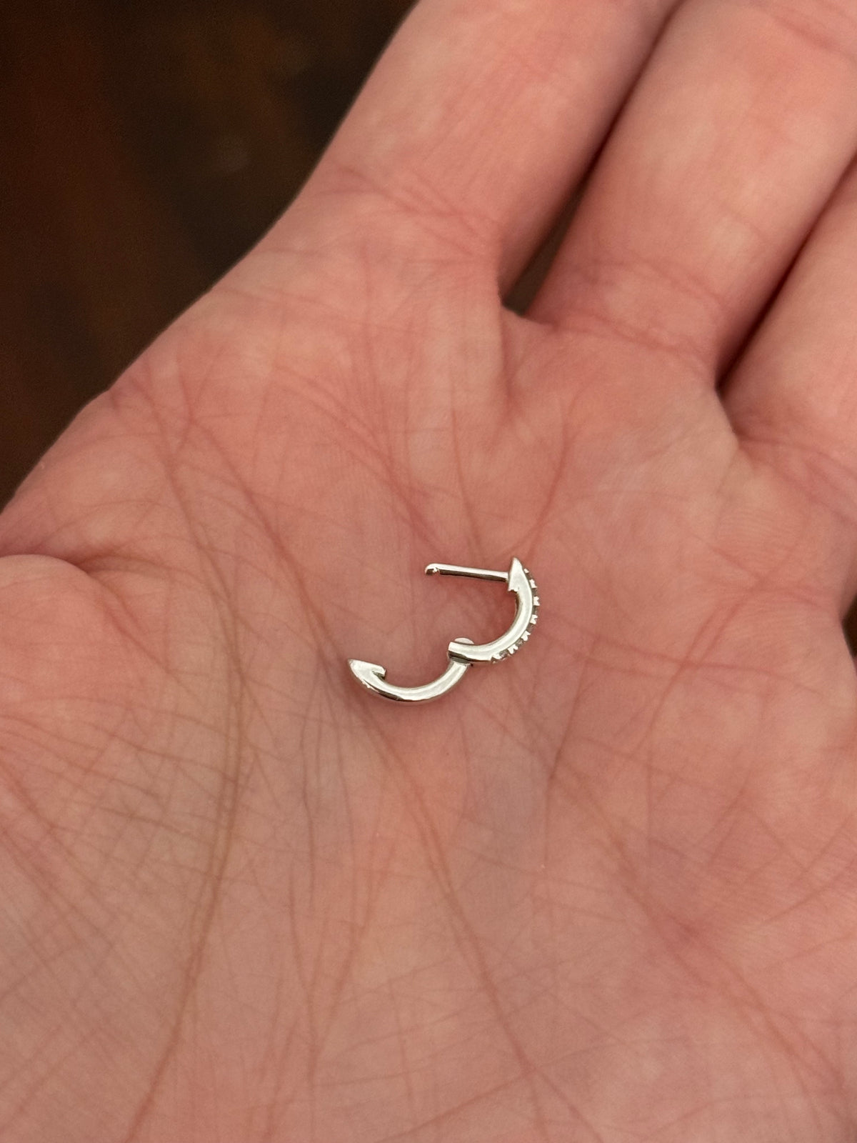 8.8mm white gold 0.11ct lab diamond hoop earrings