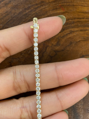 3.90CT Lab Yellow 7” Tennis Bracelet