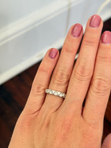 White gold round lab diamond band