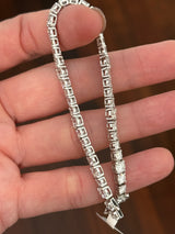 White gold 8.76ct lab diamond bracelet