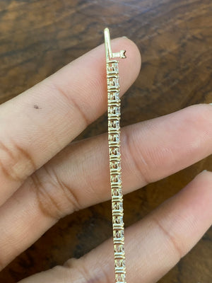 5.40 CT Lab 7 Inches Yellow Tennis Bracelet
