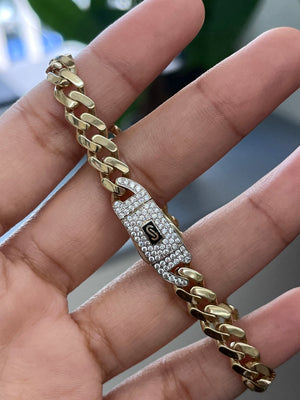 0.50 cttw 7 inches 14k Gold Cuban Link Bracelet