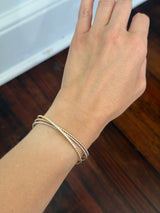 Tri color gold 0.44ct natural diamond flex bracelet