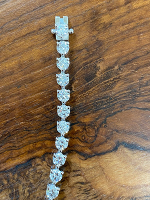 6.67 CT LAB 3 PRONGS 7.15 INCHES TENNIS BRACELET