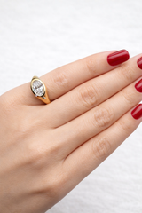 IGI-Certified 1 CT Oval Cierra Ring 14K Yellow Gold