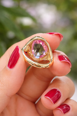 6.62ct Natural Pink Sapphire Rose cut Ring