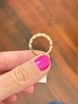 Rose gold 0.54ct marquise lab diamond band