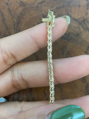 6.36 CT Lab 7 inches  Yellow Tennis Bracelet