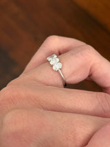 White gold 5 stone oval lab diamond ring