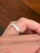 White gold 2.11ct radiant lab diamond band