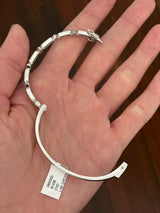 White gold 1.22ct lab diamond bracelet