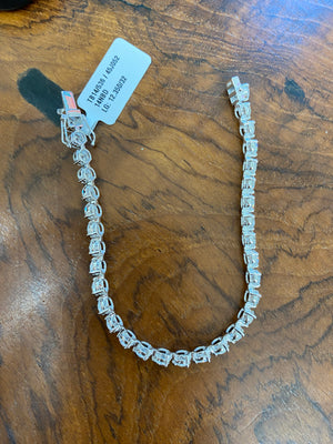 12.53 CT Lab 7 Inches 3 Prongs Tennis Bracelet