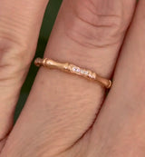 Rose gold natural diamond band