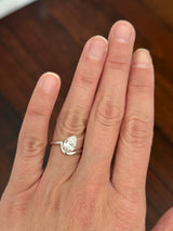 White gold 1.48ct pear shape lab diamond ring