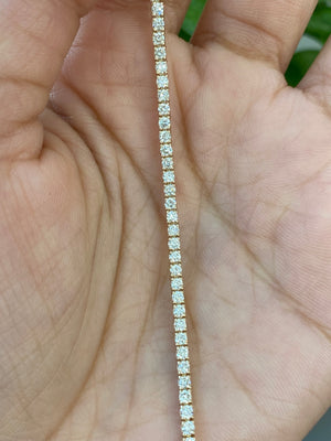 2.24 CT Lab 7 Inches Yellow Tennis Bracelet