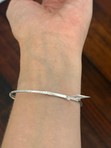 White gold 0.37ct natural diamond flex bracelet
