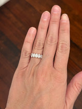 White gold 5 stone oval lab diamond ring