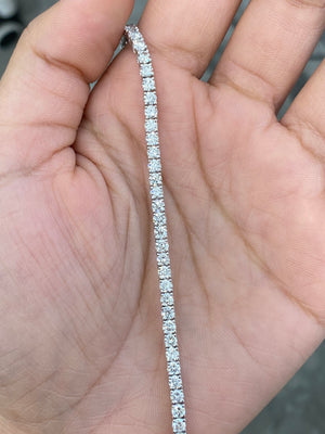 18k 5.39 CT Lab 7 inches Tennis Bracelet