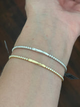 Hexagon flex bracelets with round lab diamonds available