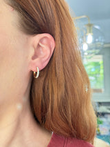 14.9mm yellow gold 0.77ct lab diamond hoop earrings