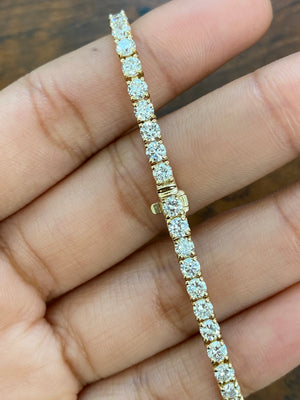 6.25 CT Lab 7 Inches Yellow Tennis Bracelet