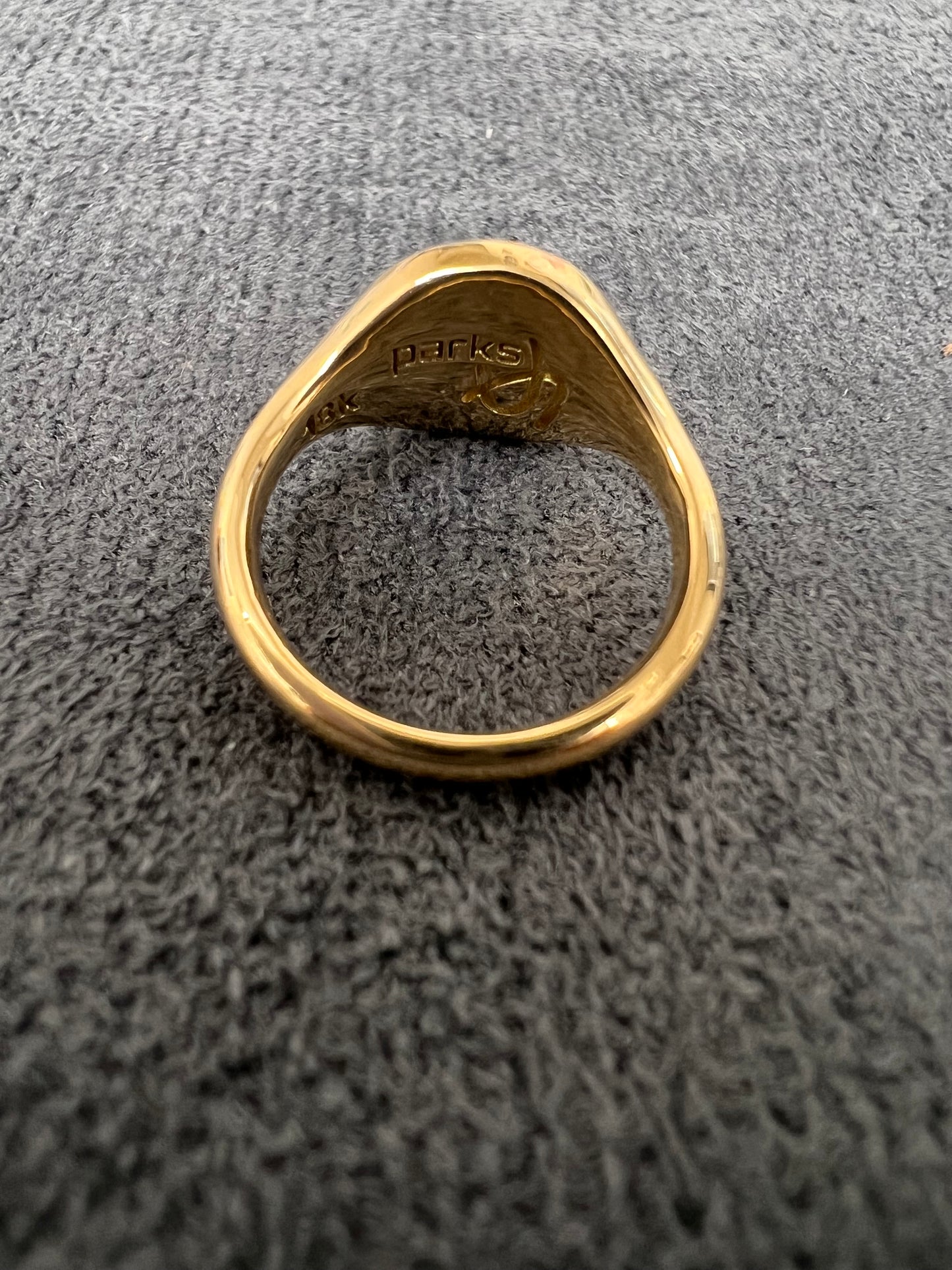 18K Yellow Gold Pomeranian Dog ring