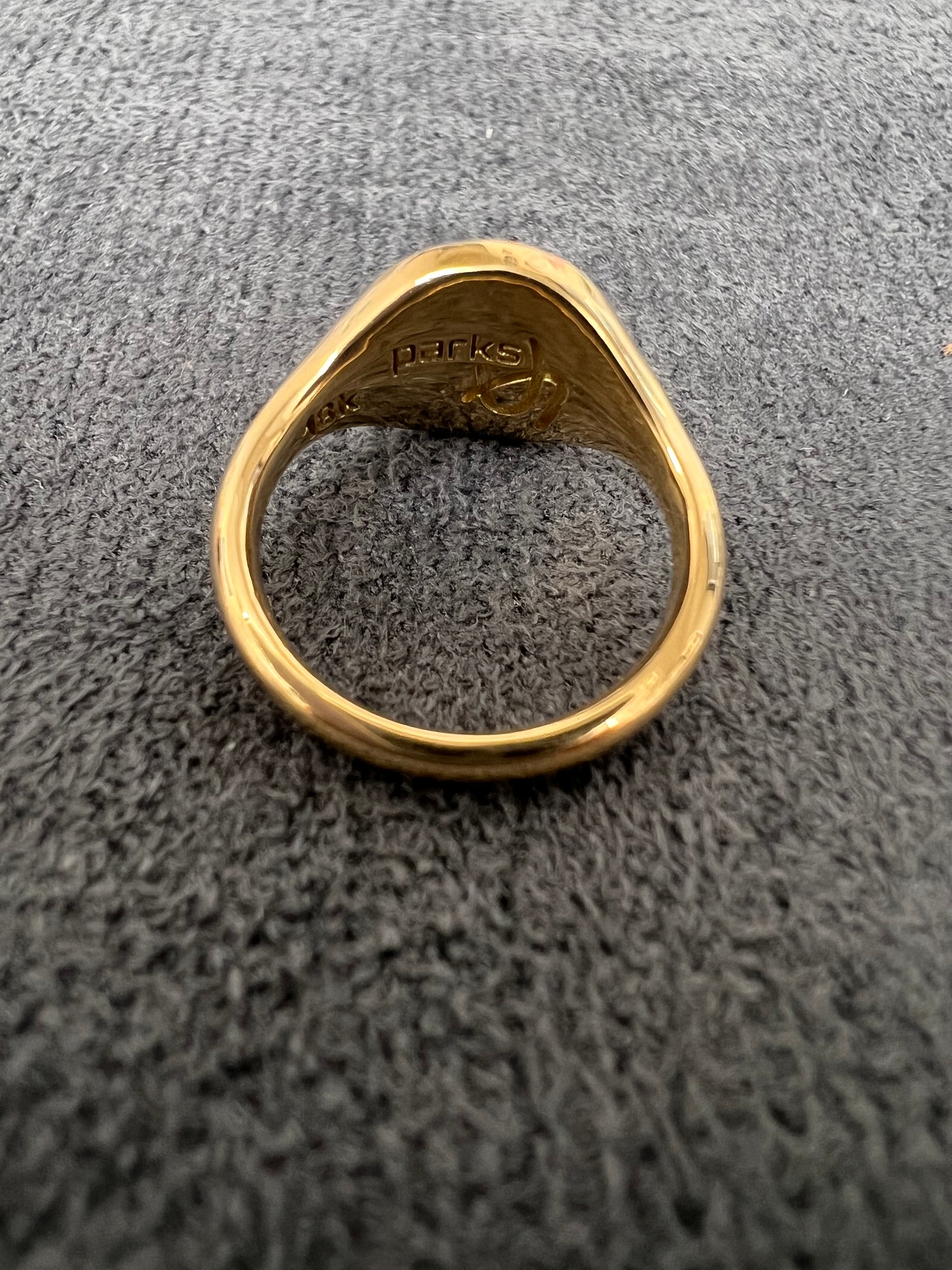 18K Yellow Gold Pomeranian Dog ring