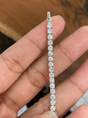 14k 5.42 CT Lab 7 Inches Tennis Bracelet