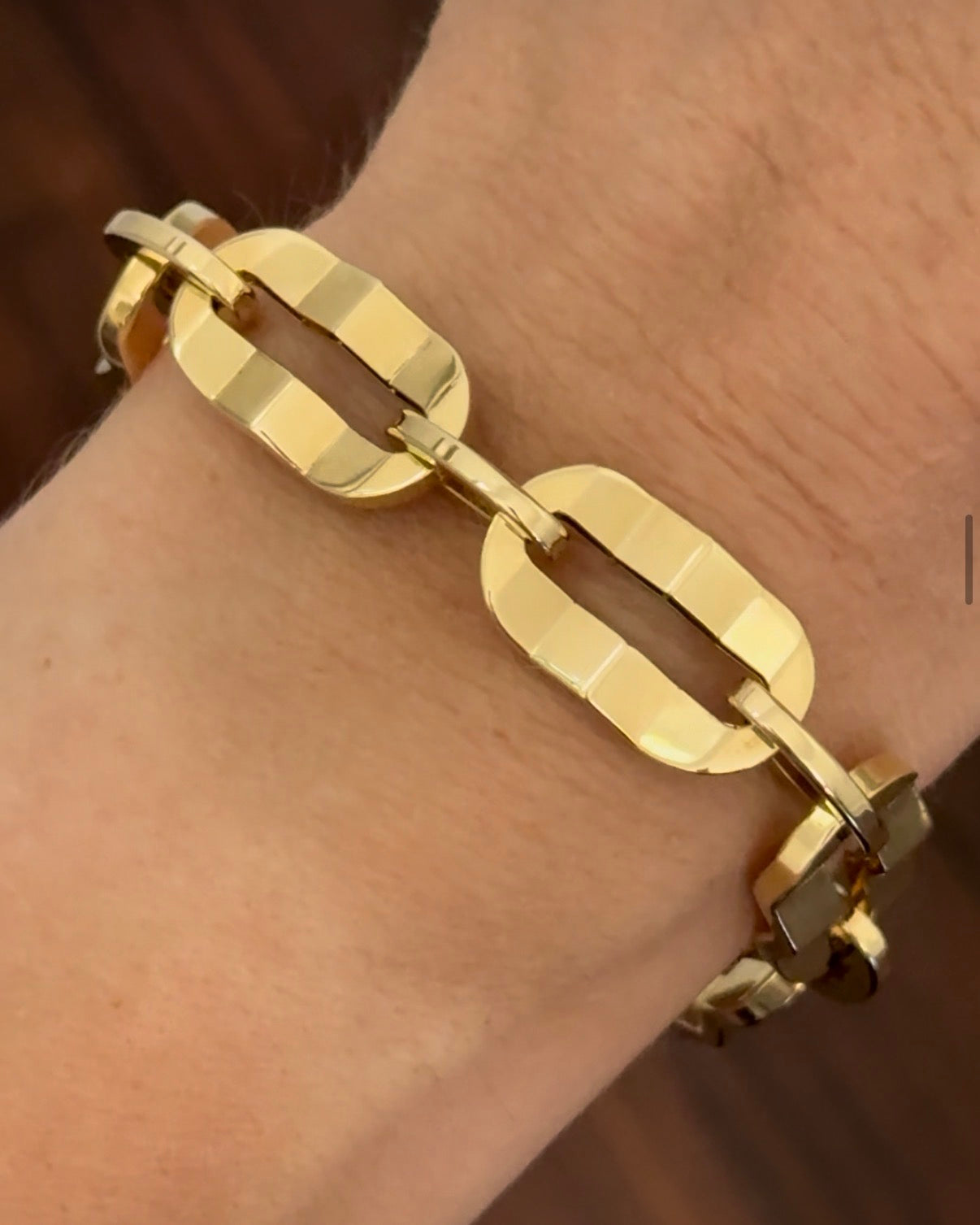 13.4g yellow gold chain bracelet